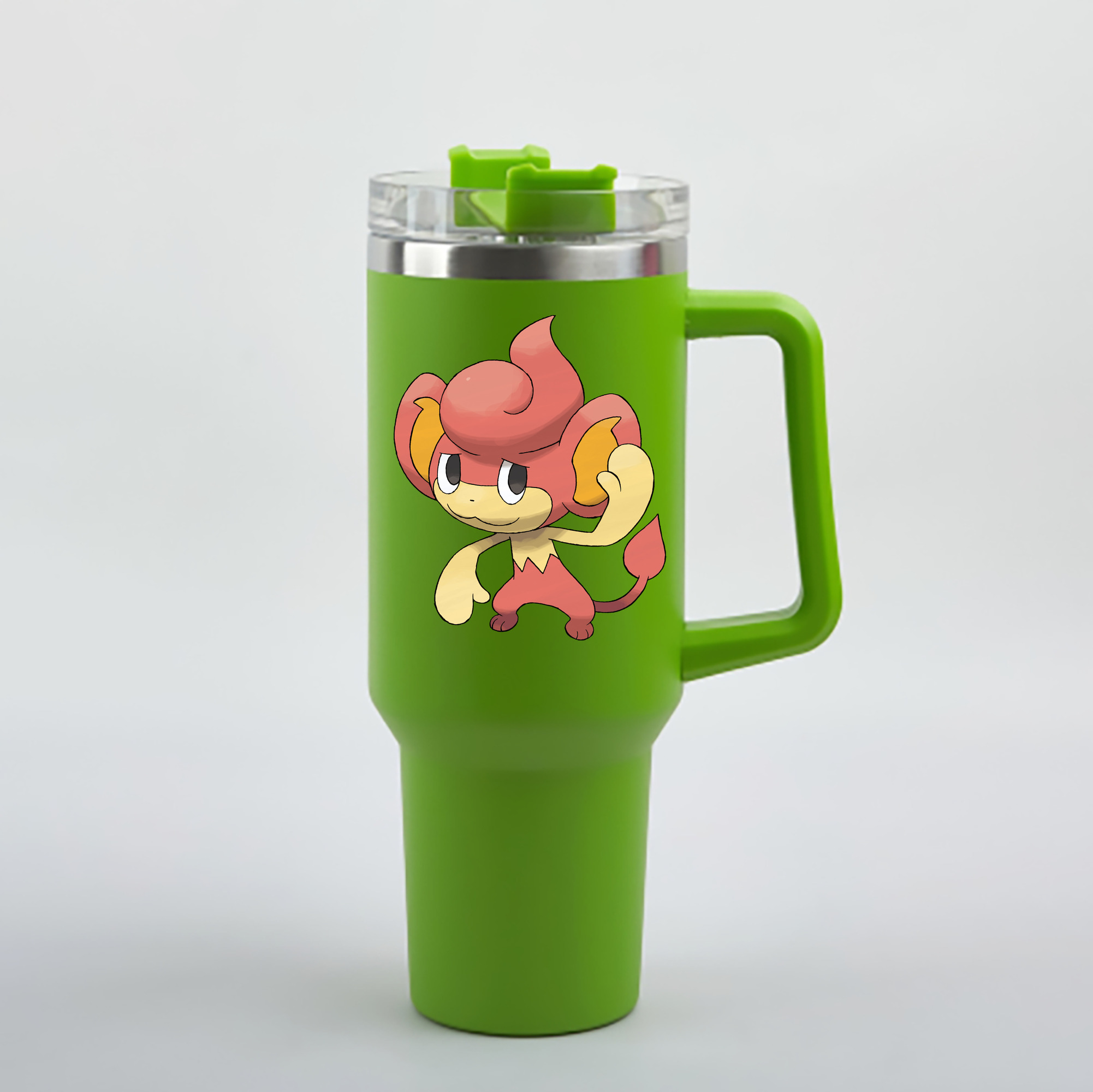 （画像用） ポケットモンスター Pokémon 1200mL車用タンブラー - クリスタルステッカー（プラスチックストロー付き）